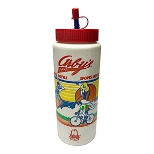 Arby's Logo Sports Bottle Bicycle Bike Cycling White 24 fl oz Tennis, Baseball